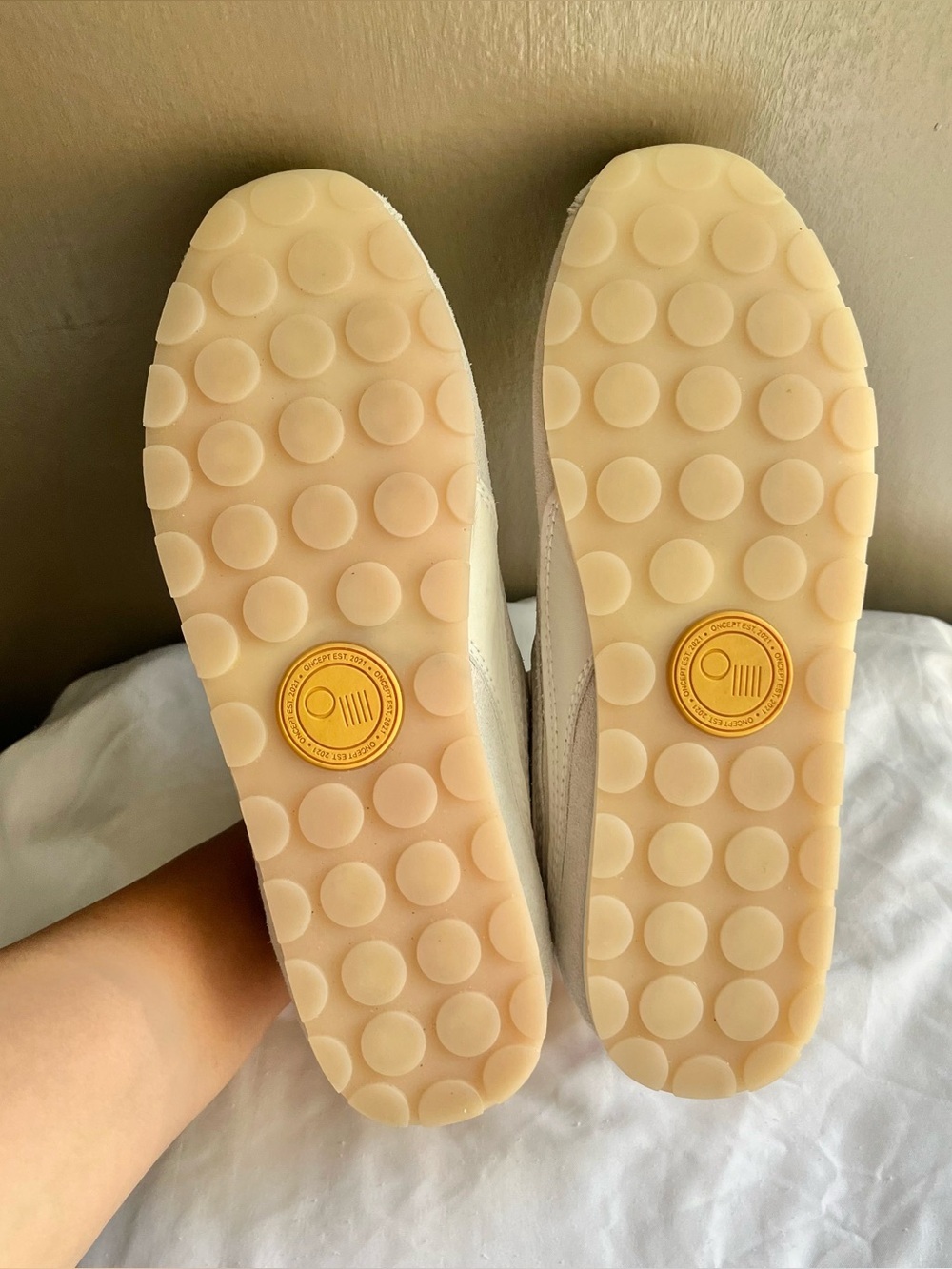 ANTHROPOLOGIE X ONCEPT ESSEX NWOT IN ICE CLASSIC BALLET FLAT SNEAKERS SIZE 7.5 - Picture 12 of 12